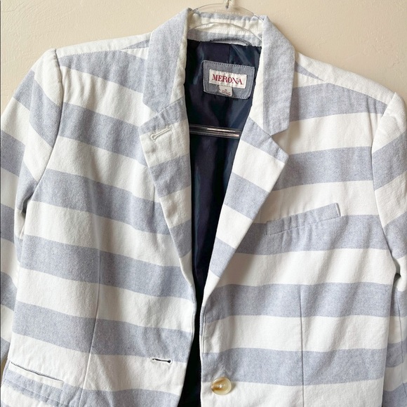 Merona Blue and White Striped Blazer - Picture 10 of 16